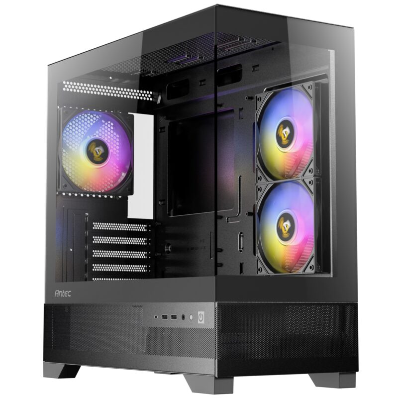 ANTEC CX500M Tempered Glass Side Pane Micro Tower  Case - Black