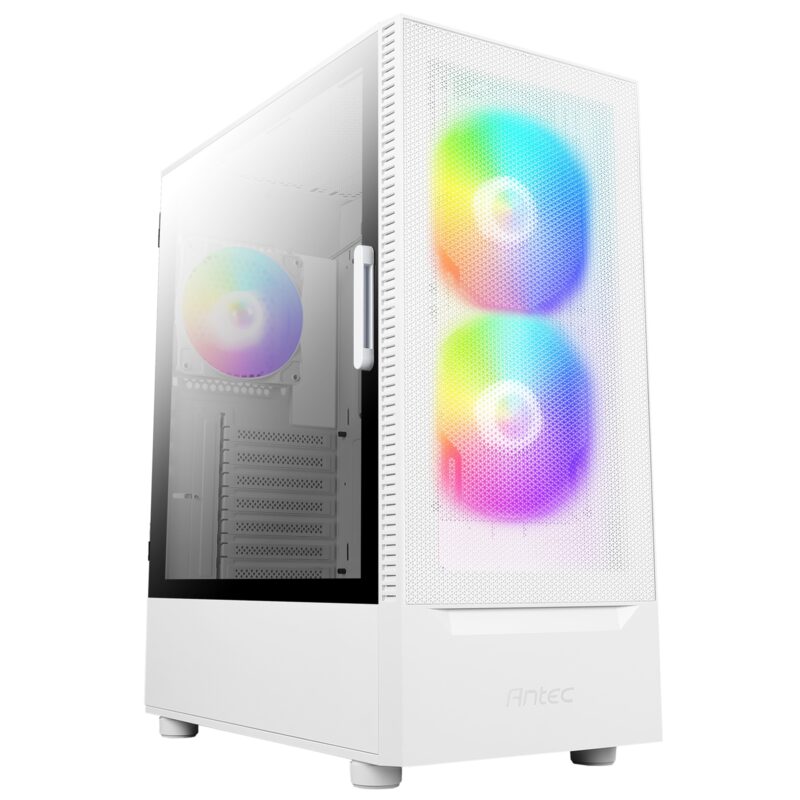 ANTEC NX410 Mid Tower Case with Tempered Glass Side Window & ARGB Fans - White