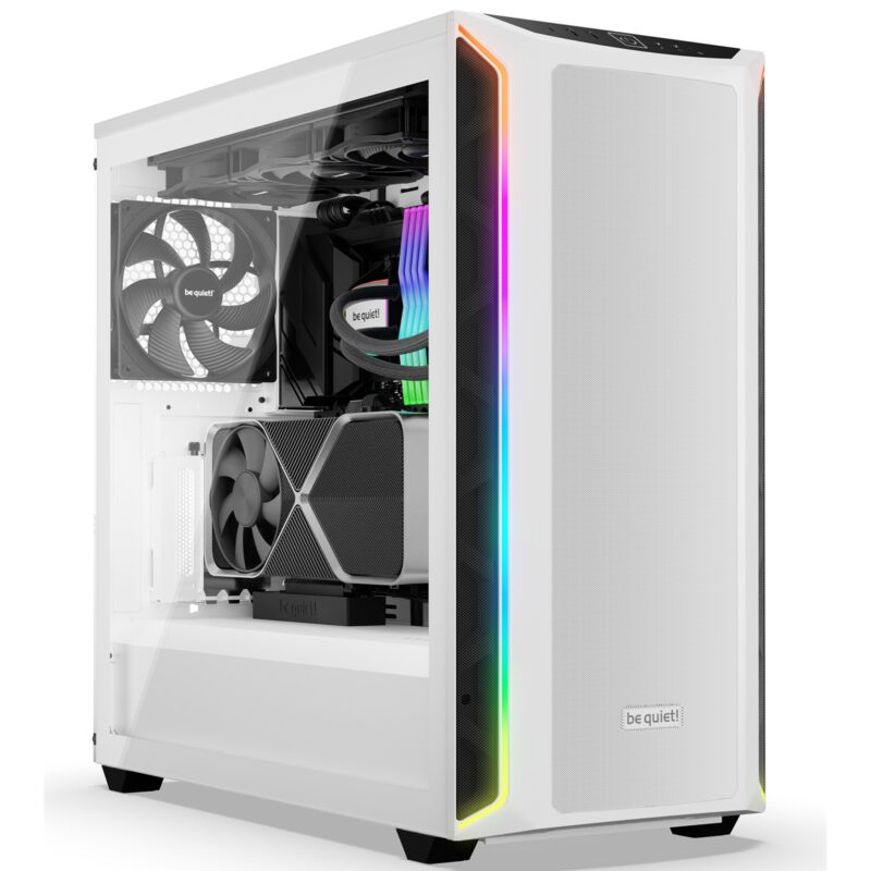 be quiet! Shadow Base 800 DX Mid Tower with ARGB and Tempered Glass Window - White