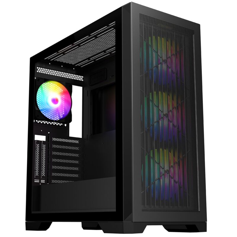 CRONUS Phanes ARGB Mid Tower Case with Tempered Glass - Black