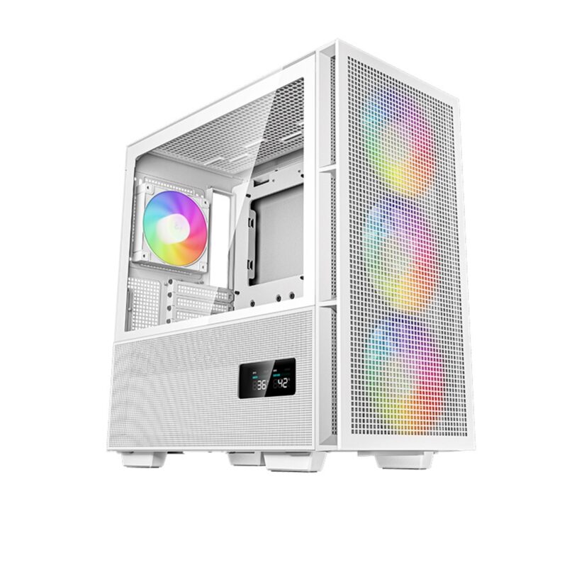 DeepCool CH560 Digital Mid Tower Case with ARGB Fans - White