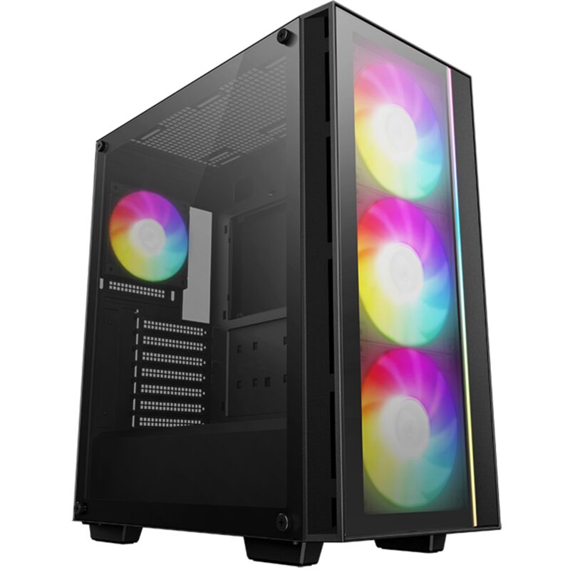 DeepCool MATREXX 55 V4 Mid-Tower ATX Case with Tempered Glass & ARGB Fans - Black