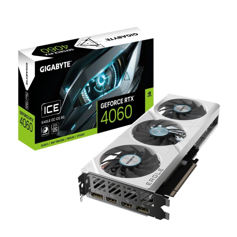 Gigabyte NVIDIA GeForce RTX 4060 EAGLE OC ICE 8B Graphics Card