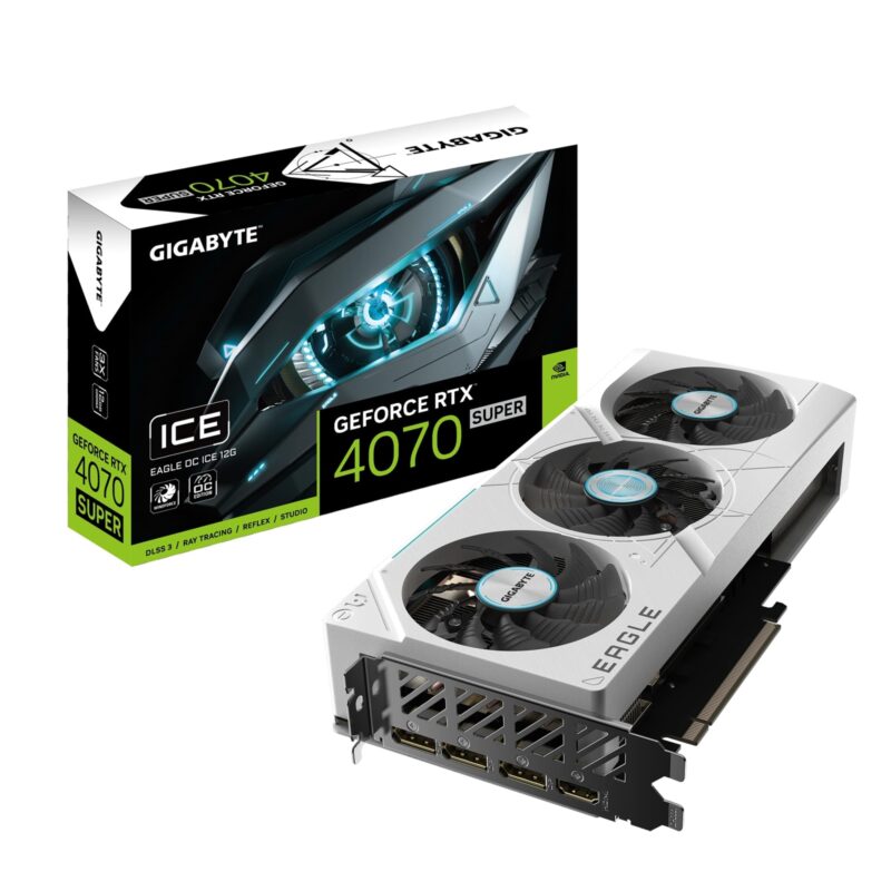 Gigabyte NVIDIA GeForce RTX 4070 SUPER EAGLE OC ICE 12GB Graphics Card