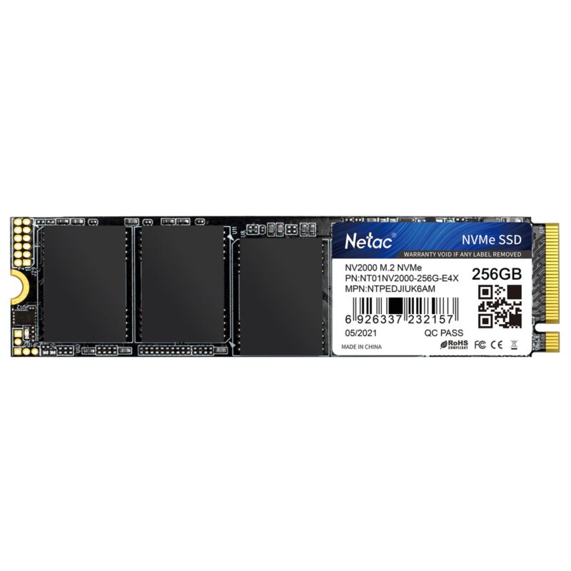 NETAC NV2000 (NT01NV2000-256-E4X) 256GB M.2 NVMe SSD