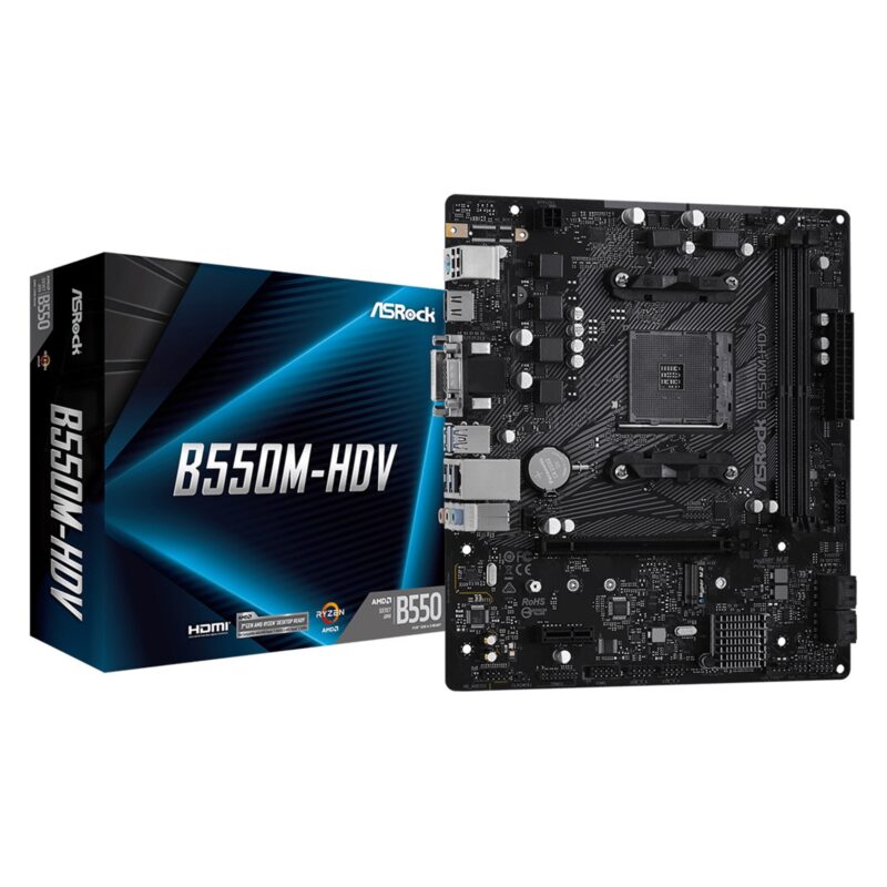 ASRock B550M-HDV AMD AM4 Socket Micro-ATX Motherboard