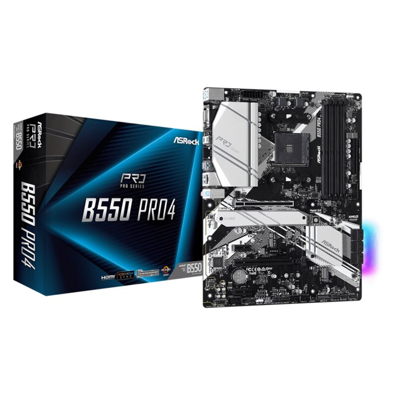 ASRock B550 Pro4 AMD AM4 Socket ATX Motherboard