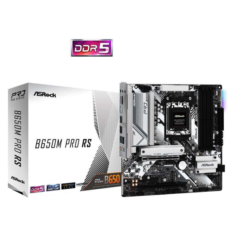 ASRock B650M Pro RS AMD AM5 SocketMicro-ATX Motherboard