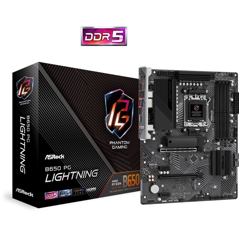 ASRock B650 PG Lightning AMD AM5 Socket ATX Motherboard