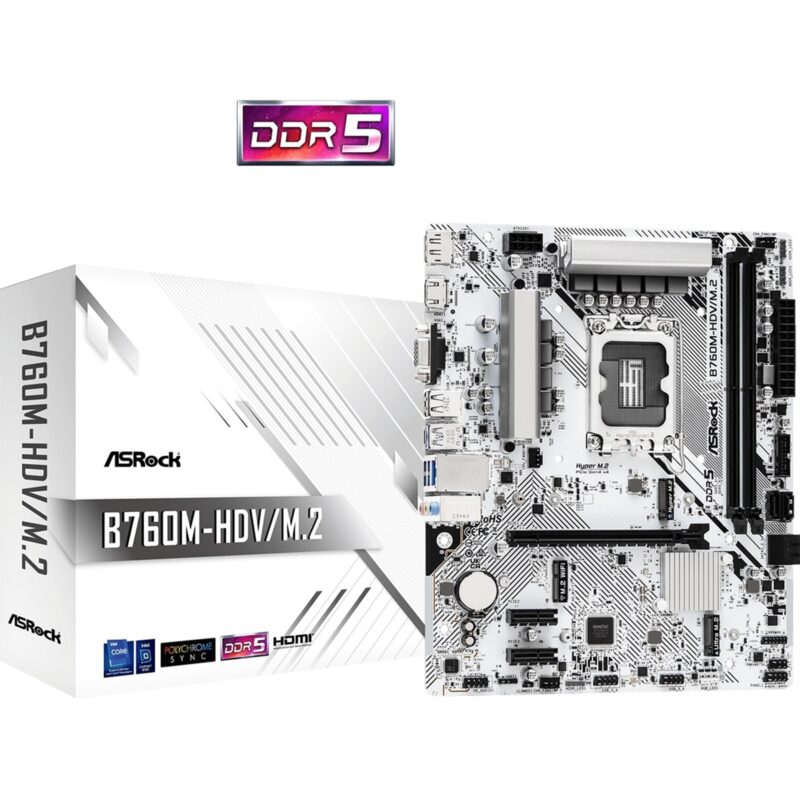 ASRock B760M-HDV/M.2 Intel 1700 Socket Micro-ATX Motherboard