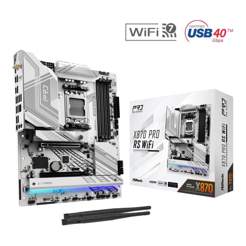 ASRock X870 PRO RS WIFI AMD AM5 Socket ATX Motherboard