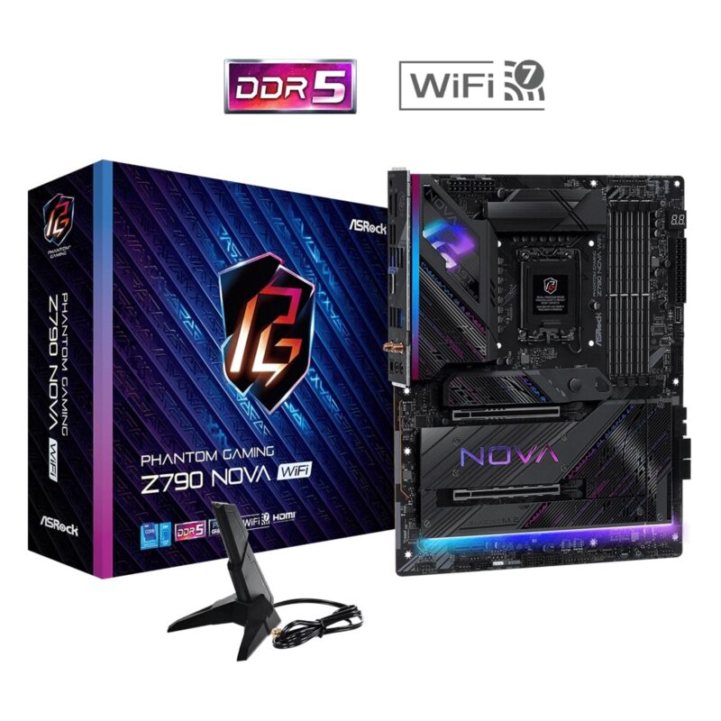 ASRock Z790 Nova WiFi PHANTOM GAMING Intel 1700 Socket ATX Motherboard