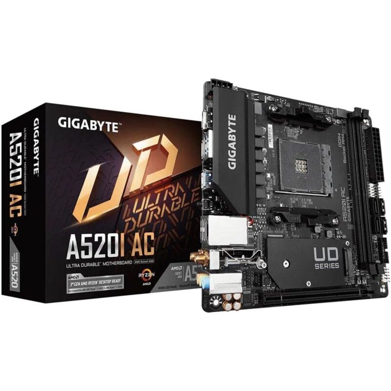 Gigabyte A520I AC Ultra Durable AMD AM4 Socket Mini-ITX Motherboard