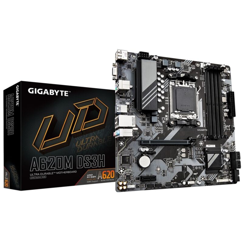 Gigabyte A620M DS3H Ultra Durable AMD AM5 Socket Micro-ATX Motherboard