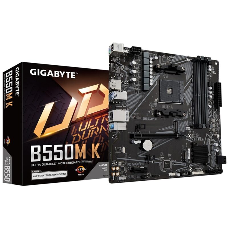 Gigabyte B550M K Ultra Durable AMD AM4 Socket Micro-ATX Motherboard