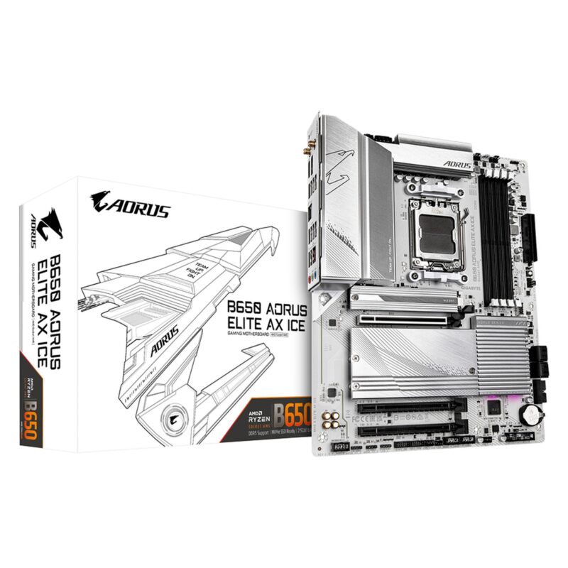 Gigabyte B650 AORUS ELITE AX ICE AMD AM5 Socket ATX Motherboard