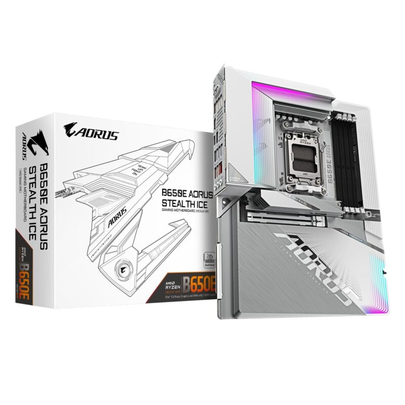 Gigabyte B650E AORUS STEALTH ICE AMD AM5 Socket ATX Motherboard