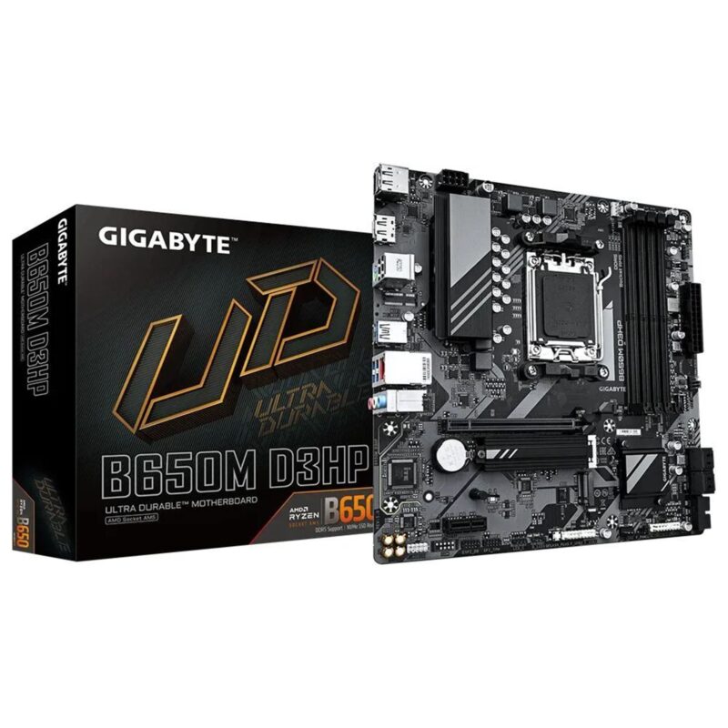 Gigabyte B650M D3HP Ultra Durable AMD AM5 Socket Micro-ATX Motherboard