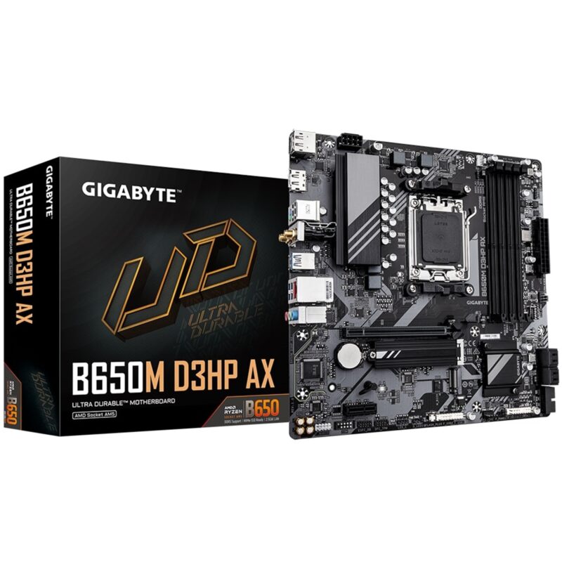 Gigabyte B650M D3HP AX Ultra Durable AMD AM5 Socket Micro-ATX Motherboard