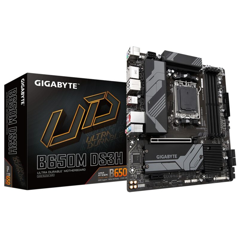 Gigabyte B650M DS3H Ultra Durable AMD AM5 Socket Micro-ATX Motherboard