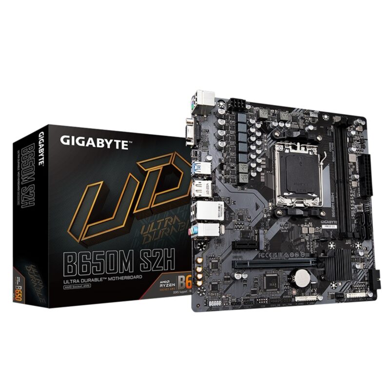 Gigabyte B650M S2H Ultra Durable AMD AM5 Socket Micro-ATX Motherboard