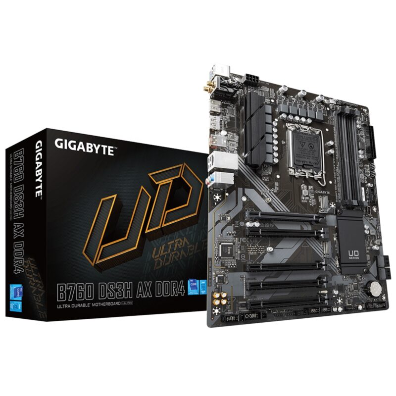 Gigabyte B760 DS3H AX DDR4 Ultra Durable Intel 1700 Socket ATX Motherboard