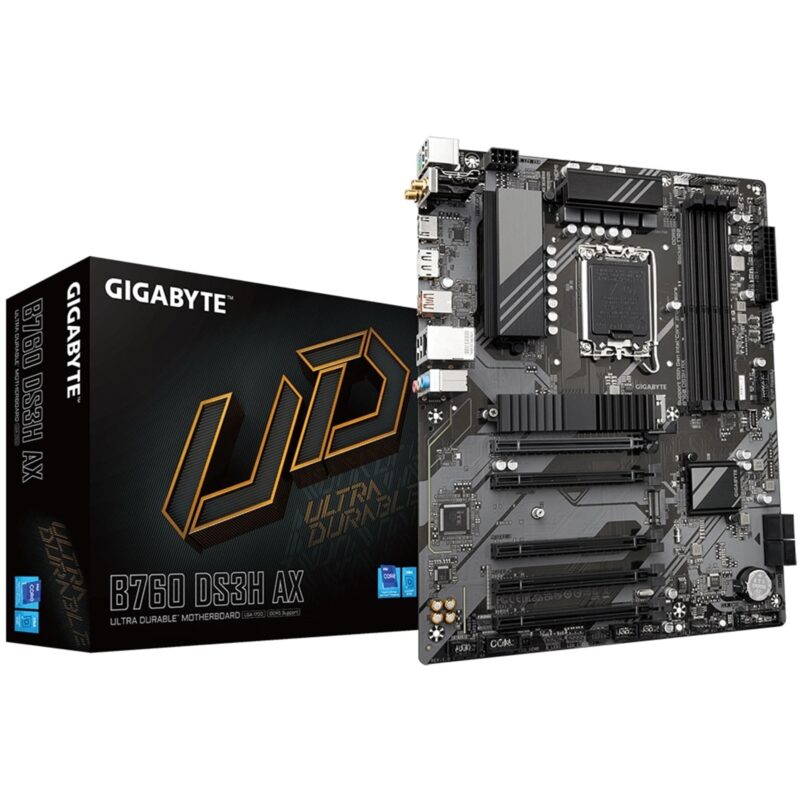 Gigabyte B760 DS3H AX Ultra Durable Intel 1700 Socket ATX Motherboard