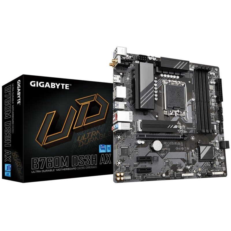 Gigabyte B760M DS3H AX Ultra Durable Intel 1700 Socket Micro-ATX Motherboard