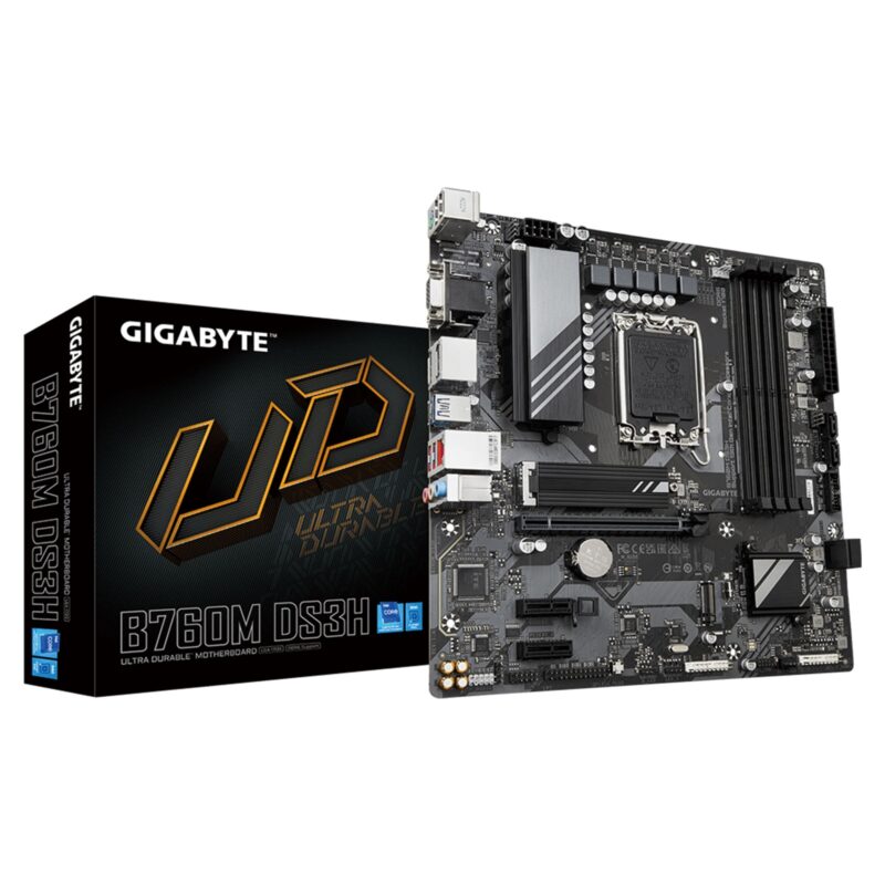 Gigabyte B760M DS3H Ultra Durable Intel 1700 Socket Micro-ATX Motherboard