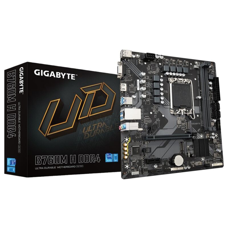 Gigabyte B760M H DDR4 Ultra Durable Intel 1700 Socket Micro-ATX Motherboard