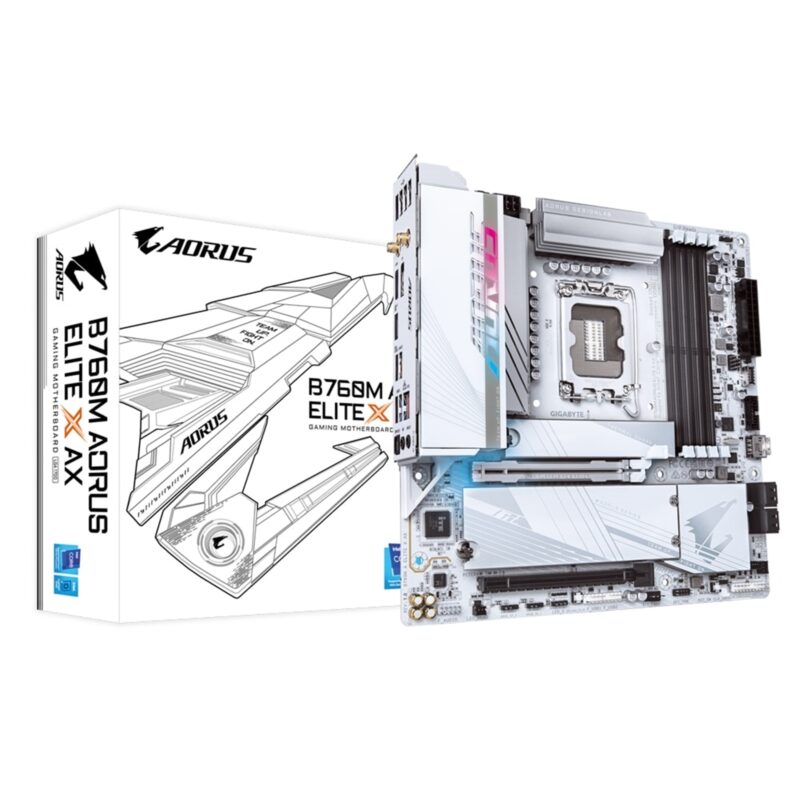 Gigabyte B760M AORUS ELITE X AX Intel 1700 Socket Micro-ATX Motherboard